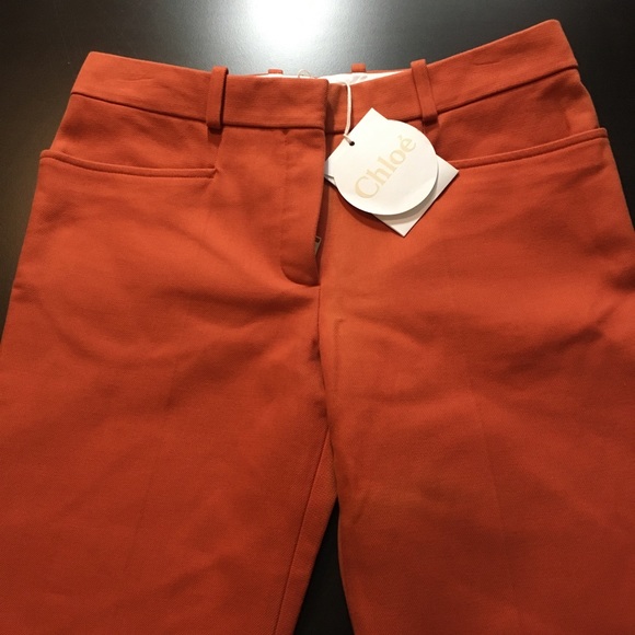 COPY - NWT Chloé Orange Cotton Flared Bottom Trou… - Picture 3 of 16